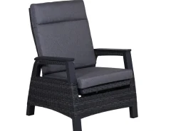 Verstell-Loungesessel Chalet Alu Geflecht mix-grey