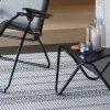 Vogue Beistelltisch Alu Stahl perforiert Farbe Noir