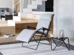 Vogue Beistelltisch Alu Stahl perforiert Farbe Noir