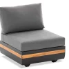 Volano Sessel 1-Sitzer Mittelmodul Alu-Teak