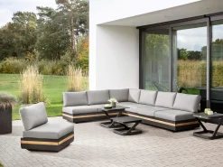 Volano Sessel 1-Sitzer Mittelmodul Alu-Teak